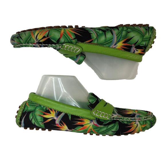 Loudmouth 8.5 Men’s Logan‎ Driving Loafers Bora Bora Tropical Print Botanical main image 6